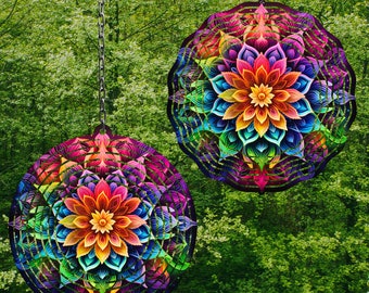 Mandala Wind Spinner Wind Spinner Png Wind Spinner Sublimation Designs Wind Spinner Designs 8 in Wind Spinner Designs 3 sizes