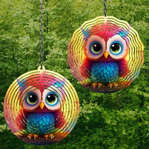 Owl Wind Spinner Wind Spinner Png Wind Spinner Sublimation Designs Wind Spinner Designs 8 in Wind Spinner Designs 3 sizes