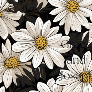 Daisy Digital Paper Seamless Daisy Flower Textures Instant Digital ...