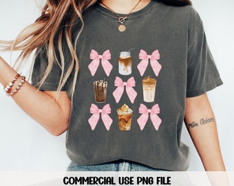 Eiskaffee Shirt PNG Kokette Shirt Kaffee Shirt Design Eiskaffee png Kokette Schleife Kokette png Kaffee Mama Shirt Schleife Shirt