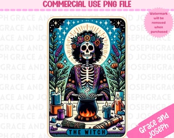 The Witch Tarot Card PNG Witchy Funny Tarot Card PNG Skeleton Sublimation Design Tarot PNG Digital Download Tarot Card Shirt Mystical Shirt