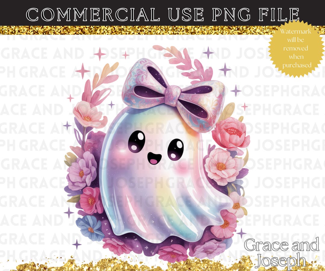 Iridescent Ghost Sublimation PNG Boo in Boojee Halloween Boo Lace Bow ...