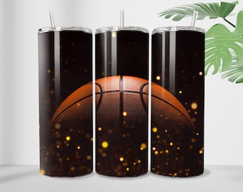 3D Basketball Tumbler Wrap Sublimation Lady Basketball 20oz Tumbler Wrap 20 oz Skinny Tumbler Digital Download PNG Basketball Tumbler Wrap
