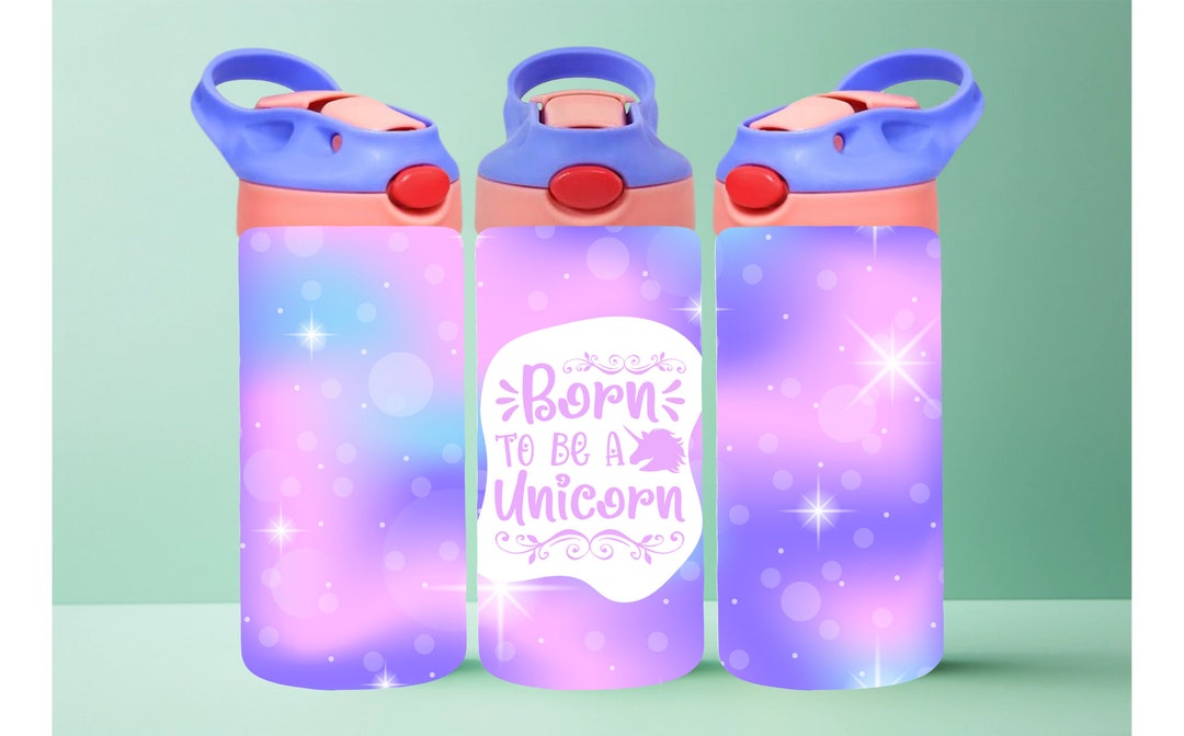 Unicorn Kids Tumbler Wrap 12 Oz Flip Top Sippy Cup Kids Tumbler Wrap 12 ...