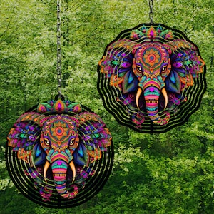Elephant Wind Spinner Wind Spinner Png Wind Spinner Sublimation Designs Wind Spinner Designs 8 in Wind Spinner Designs