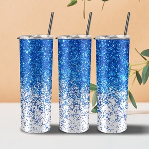 LV White and Blue PNG Tumbler Wrap – Glitter N Glitz Designs