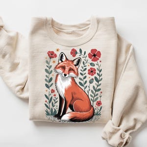 Folk Art Fox PNG Fox Lover png Fox Silhouette png Fox Vintage png Love Fox png Fox Shirt Design png PNG For Shirts PNG Sublimation