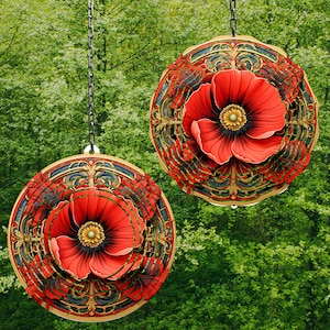 Red Poppy Wind Spinner Png Wind Spinner Sublimation Designs Wind Spinner Designs 8 in Wind Spinner Designs 3 Größen Sofortiger digitaler Download