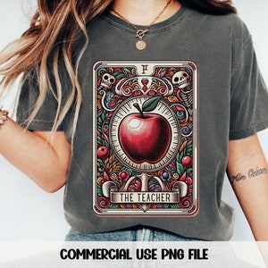 Der Lehrer Tarot Karte PNG Tarot PNG Tarot Karte Shirt Erzieher Png Apple PNG Kunst Digitaler Download Lehrer Wertschätzung Lehrer