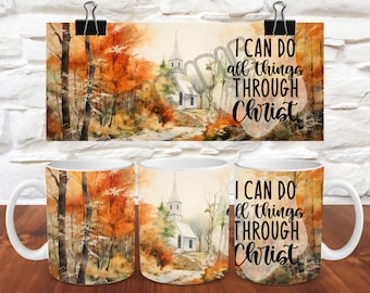 Faith Bible Verse Mug Wrap 11oz mug wrap 15oz Mug Wrap Bible Verse Coffee Mug Sublimation Design Coffee Mug Wrap PNG Christian Mug Wrap