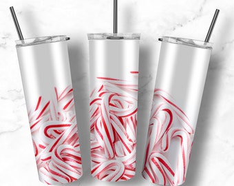 Candy Canes Tumbler 20 oz Tumbler Wrap Christmas Tumbler Wrap Christmas Tumbler Wrap png Tumbler Wrap Christmas Christmas Wrap Tumbler