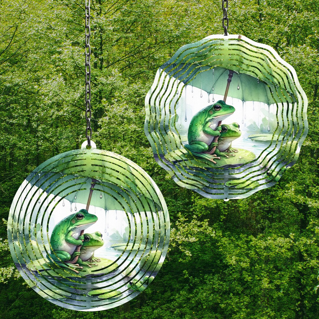 Aazon.co: 64eory Frog Wind Spinner, Frog Wind Spinner Hanging For