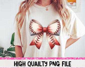 Baseball Coquette Bow png Soft Girl Era png Baseball Png Coquette Baseball Png Baseball Mom Coquette sublimation t shirt Baseball Mama png