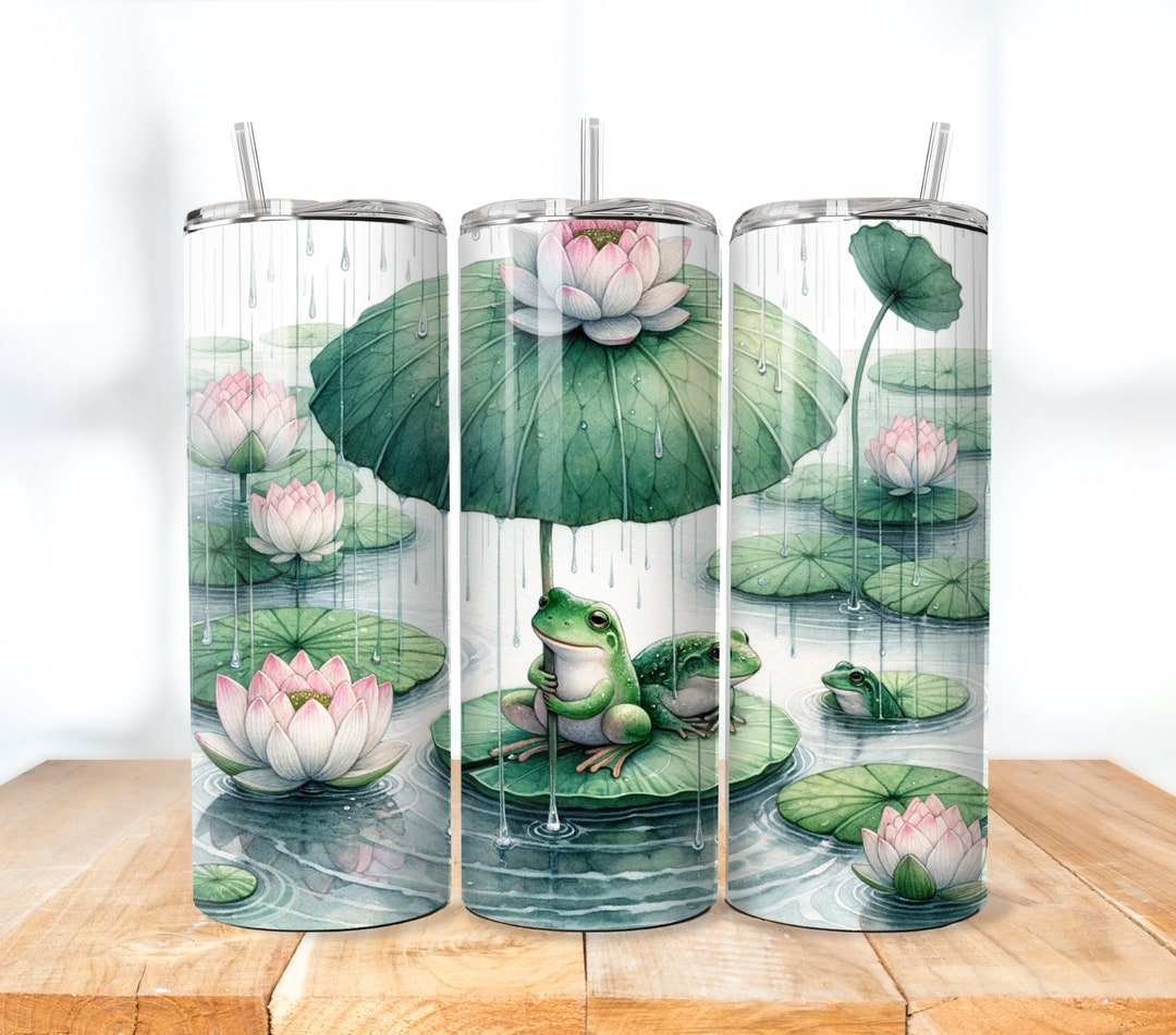 Frog Tumbler Wrap 20oz Skinny Tumbler Sublimation Design Templates ...