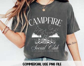 Ognisko Klub towarzyski PNG Rodzinna przygoda Retro Lato PNG Sublimacja Projekt Cyfrowe pobieranie Na zewnątrz Kemping Koszulka Projekt Vintage Kemping