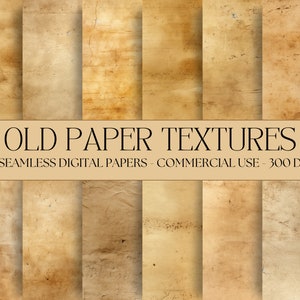 Old Paper Digital Paper Seamless Vintage Paper textures antique distressed aged Instant Digital Download commercial use