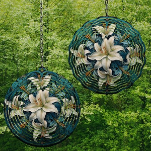 Lily Wind Spinner Wind Spinner Png Wind Spinner Sublimation Designs Wind Spinner Designs 8 in Wind Spinner Designs 3 sizes