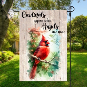 Kardinal Garten Flagge Sublimationsdesign 12x18 Kardinal Erinnerungsfahne Willkommen Garten Flagge Designs Hof-Flagge Sofortiger digitaler Download PNG