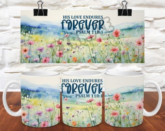 Faith Bible Verse 11oz mug wrap 15oz Mug Wrap Bible Verse Coffee Mug Sublimation Templates Coffee Mug Wrap PNG Instant Digital Download