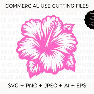 Hibiscus svg Hibiscus Flower svg Hibiscus png Hawaiian svg Cut Files svg File for Cricut Floral svg Aloha svg Tropical Flower svg Plant SVG