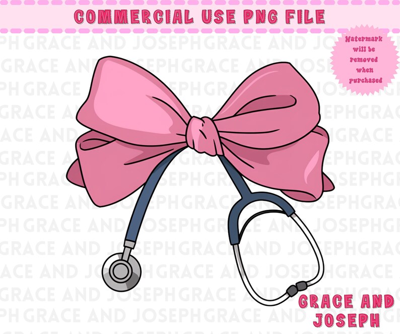 Nurse Coquette Bow Png Nurse Png Stethoscope Png Pink Nurse Sublimation ...