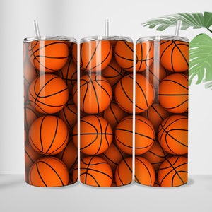 3D Basketball tumbler wrap sublimation 20 oz Skinny Tumbler Sublimation Design Digital Download PNG Instant DIGITAL ONLY basketball png