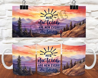 Faith Bible Verse 11oz mug wrap 15oz Mug Wrap Bible Verse Coffee Mug Sublimation Templates Coffee Mug Wrap PNG Hiking Mug Wrap Digital