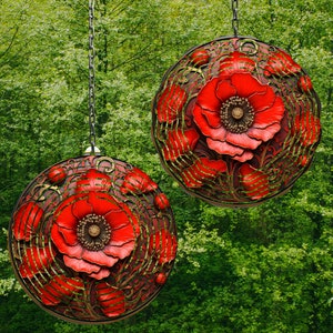 3D Red Poppy Wind Spinner Png Wind Spinner Sublimation Designs Wind Spinner Designs 8 em Wind Spinner Designs 3 tamanhos Download digital