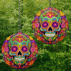 Sugar Skull Wind Spinner Wind Spinner Png Wind Spinner Sublimation Designs Wind Spinner Designs 8 in Wind Spinner Designs 3 sizes