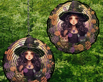 Witch Wind Spinner Wind Spinner Png Wind Spinner Sublimation Designs Wind Spinner Designs 8 in Wind Spinner Designs 3 sizes