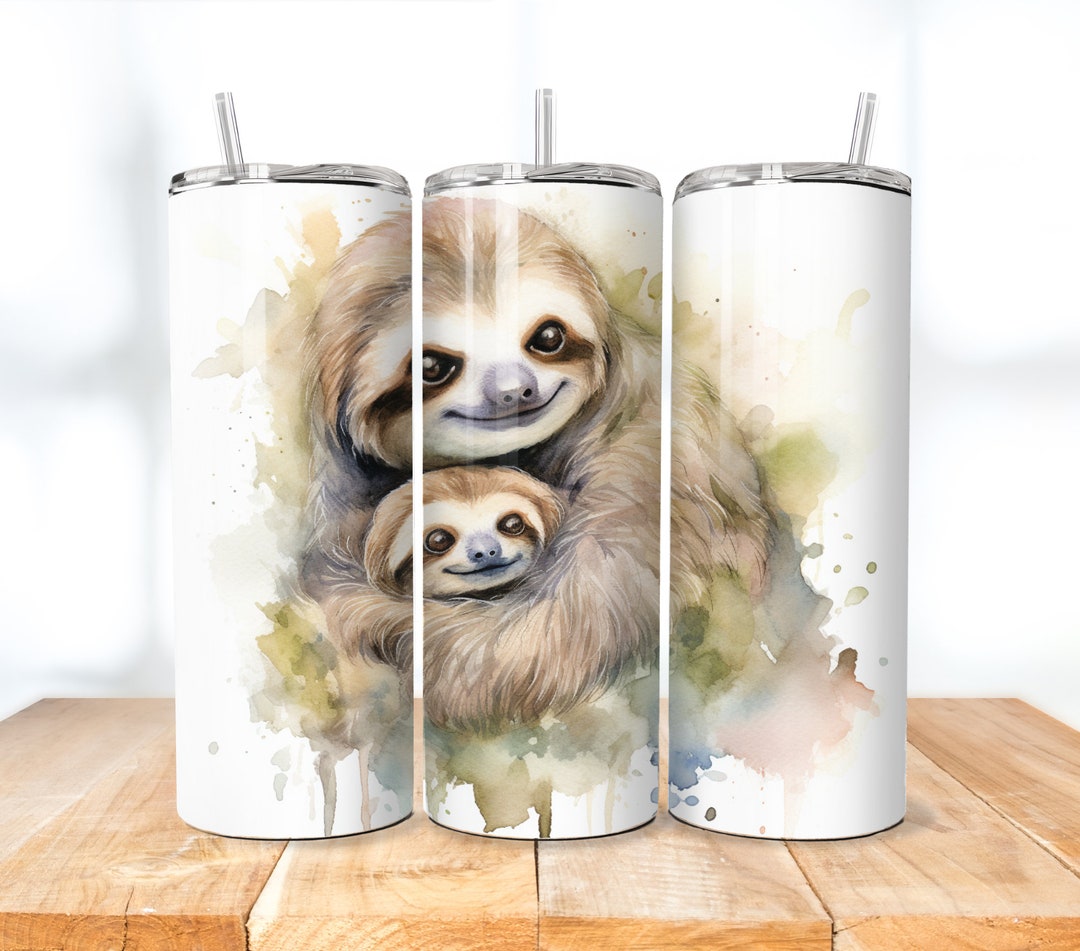 Sloth Tumbler Wrap Sloth Png 20 Oz Tumbler Sloth Sublimation Skinny ...