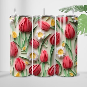 Tulipe Tumbler Wrap 3d Tumbler Wrap Fleur Tumbler Wrap Fleur Tumbler Tulipes Floral Tumbler png Tulipe Fleur 3d Tumbler Wraps
