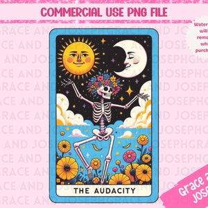 The Audacity Tarot Card PNG Funny Tarot Card PNG Skeleton Sublimation Design Tarot PNG Digital Download Tarot Card Shirt