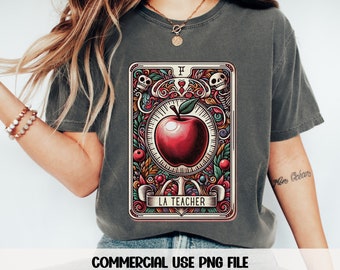 La Teacher Tarot Card Loteria png Mexican png Latina png Teacher Sublimation Design Loteria Printable Instant Digital Download ONLY Seño png