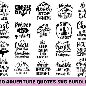 Adventure SVG Bundle Travel Svg Bundle Positive sayings svg traveling svg travel clipart Svg Files for cricut Vacation svg Silhouette