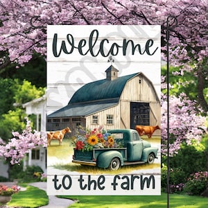 12 x 18 Welcome To Our Farm Garden Flag Sublimation Design Welcome Flag Welcome Garden Flag Designs Yard Flag Instant Digital Download PNG
