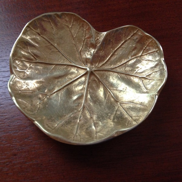 Brass Geranium Leaf hand made & copyrighted