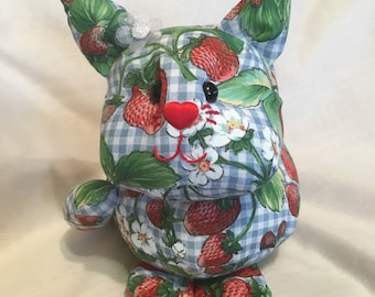 Handmade stuffed kitty, a cat lovers gift, a decorative pillow, a fun gift for kids of all ages, unique gift, soft sculpture