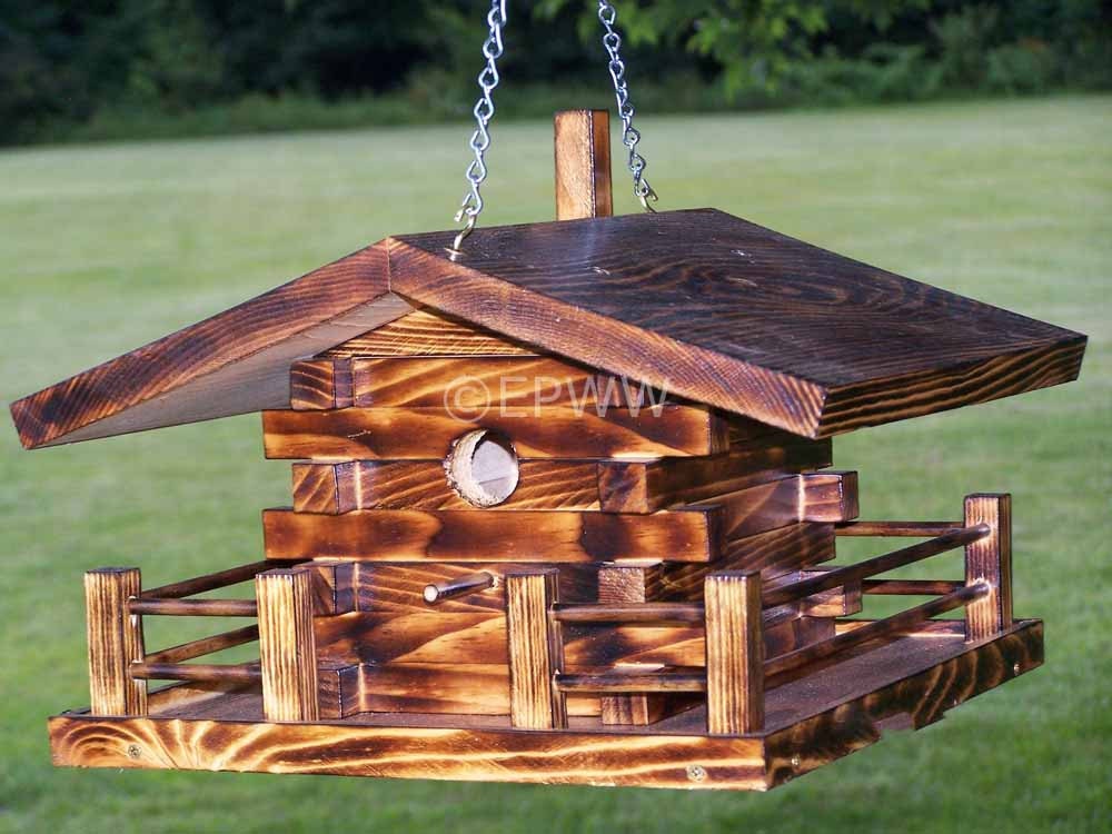 Handmade Log Cabin Bird House wholesale.