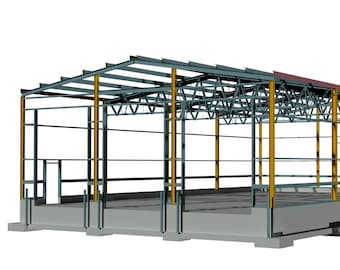 50x80 Metal shop --4000sqft -- Instant Download -- building plans