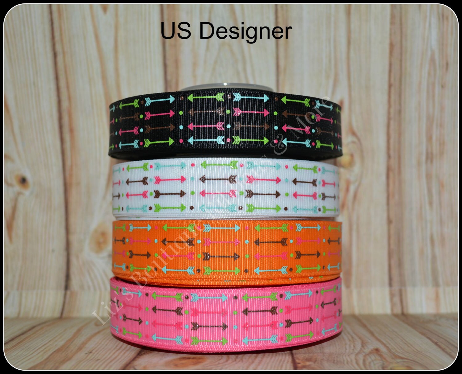 Tribal Arrow ribbons / US Designer ribbon / USD ribbon / 3 Etsy