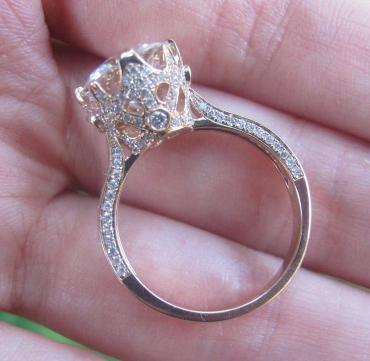 Imperial Crown Engagement Ring Crown Ring Semi Mount 10mm Etsy