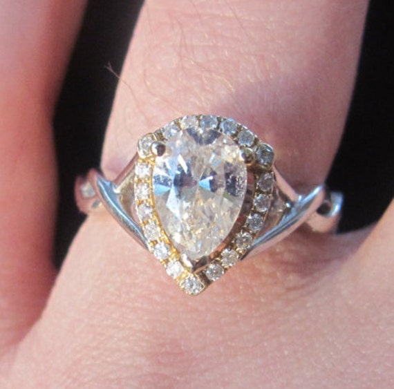 Pear Cut Semi Mount Pear Diamond Ring Setting Etsy
