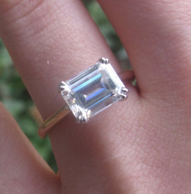 horizontal emerald cut ring horizontal emerald cut ring