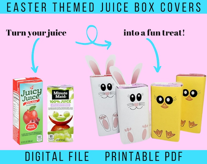 INSTANT DOWNLOAD Easter Bunny Juice Box Labels- Printable Bunny Juice ...