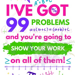 Mathe-Lehrer lustig PNG, Mathe-Lehrer Geschenk Design, Mittelschule Math PNG, High School Math PNG, Mathelehrer Witze PNG, 99 Probleme PNG