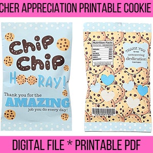 Teacher appreciation gift, chip bag label, School staff appreciation, Teacher Appreciation printable, End of school year gift for teacher