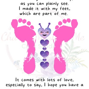 Mother's Day Printable Gift, Mother's Day Footprints, Footprint ...