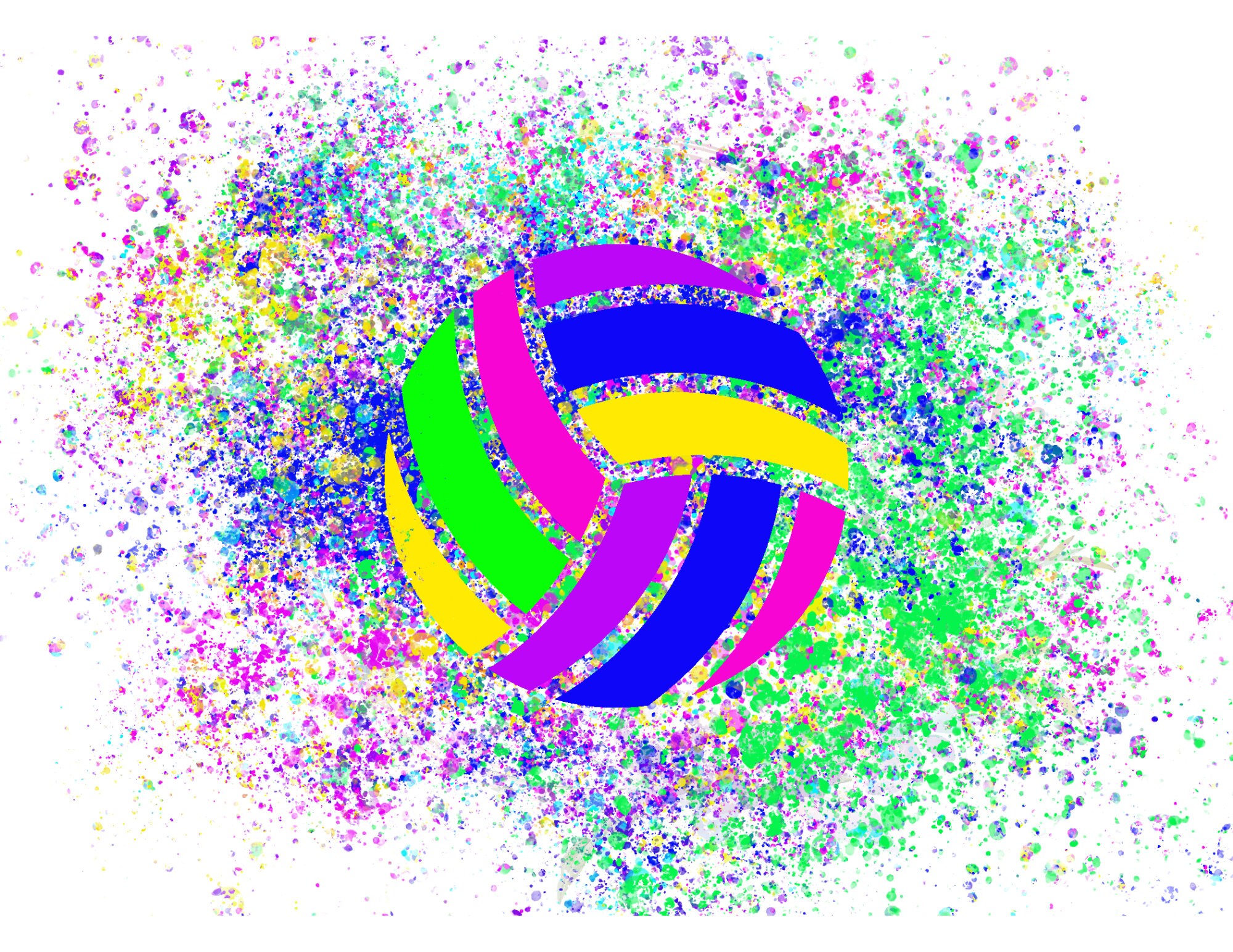 Volleyball PNG Volleyball Player Png Volleyball Paint Splash Etsy