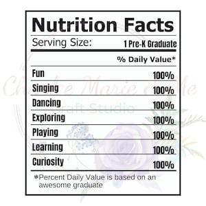 Informations nutritionnelles de pré-K, Cadeaux de remise des diplômes de pré-K, Conception drôle de chemise de Pré-K, svg Diplômé de Pré-K, Informations nutritionnelles de pré-K PNG, Pré-K svg